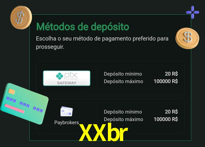 O cassino XXbr oferece uma grande variedade de métodos de pagamento